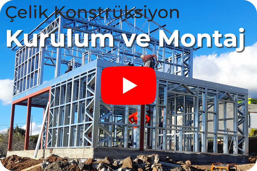 Çelik Konstrüksiyon Tatil Evleri Kurulum ve Montaj