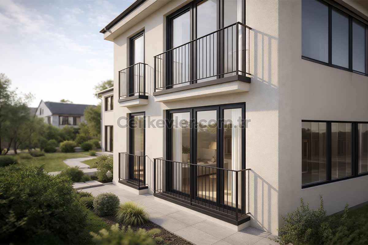 Çelik Villalarda Fransız Balkon